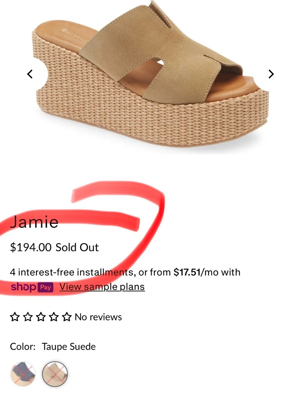 Chocolat Blu Jamie platform wedge sandals taupe suede